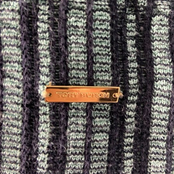 Tory Burch Blue Knit Crewneck Sweater - Picture 3 of 8